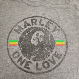 Bob Marley One Love Album Zion Rootswear Gray Short Sleeve T-Shirt Men's Size S